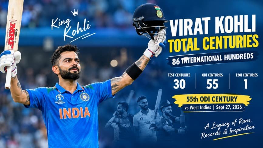 Virat Kohli Total Centuries